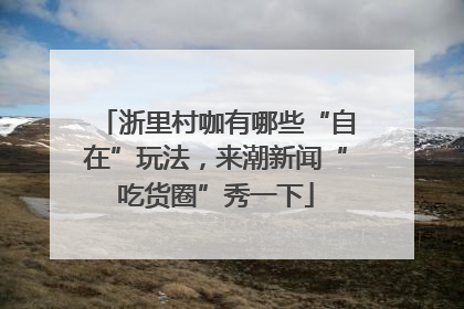 浙里村咖有哪些“自在”玩法，来潮新闻“吃货圈”秀一下